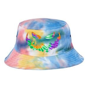 Halloween Pumpkin Green Orange Purple Tie Dye Face Tie Dye Newport Bucket Hat