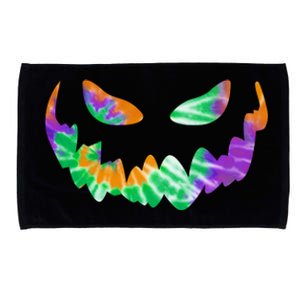 Halloween Pumpkin Green Orange Purple Tie Dye Face Microfiber Hand Towel