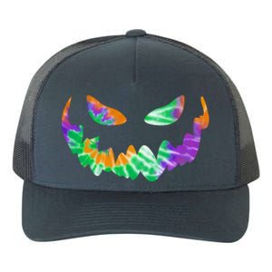 Halloween Pumpkin Green Orange Purple Tie Dye Face Yupoong Adult 5-Panel Trucker Hat