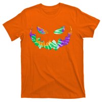 Halloween Pumpkin Green Orange Purple Tie Dye Face T-Shirt