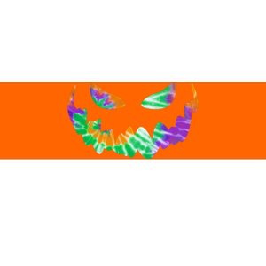 Halloween Pumpkin Green Orange Purple Tie Dye Face Bumper Sticker