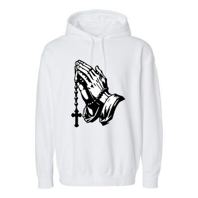 Hand Pray God Garment-Dyed Fleece Hoodie