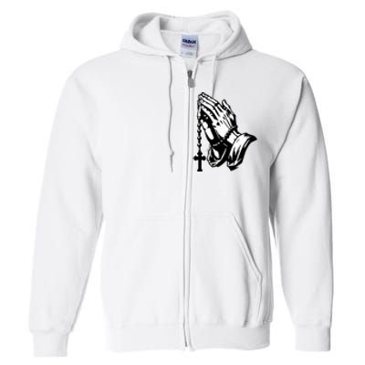 Hand Pray God Full Zip Hoodie