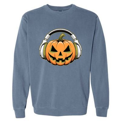 Halloween Pumpkin Gaming Gamers Gift Garment-Dyed Sweatshirt