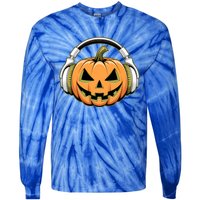 Halloween Pumpkin Gaming Gamers Gift Tie-Dye Long Sleeve Shirt