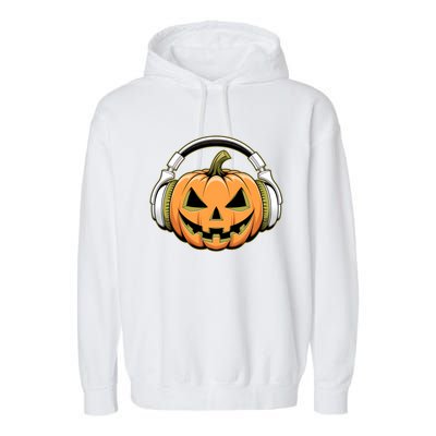 Halloween Pumpkin Gaming Gamers Gift Garment-Dyed Fleece Hoodie