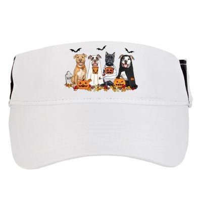 Halloween Pitbull Ghost Dogs Lover Adult Drive Performance Visor