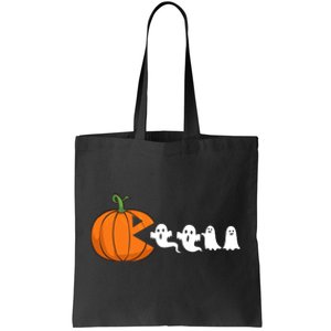 Halloween Pumpkin Ghost Tees For Funny Gamer Tote Bag