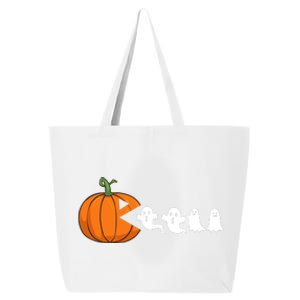 Halloween Pumpkin Ghost Tees For Funny Gamer 25L Jumbo Tote