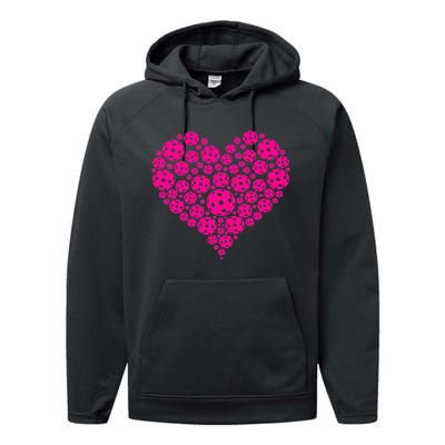 Heart Pickleball Game Marker Players Pickleball Performance Fleece Hoodie