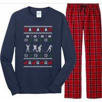 Hockey Player Gift For Christmas Long Sleeve Pajama Set