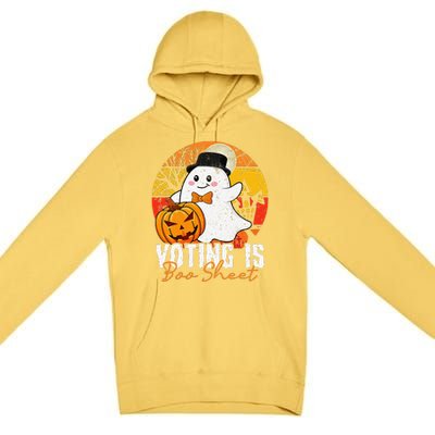 Halloween Political Ghost Usa Voting Is Boo Sheet Pumpkin Premium Pullover Hoodie