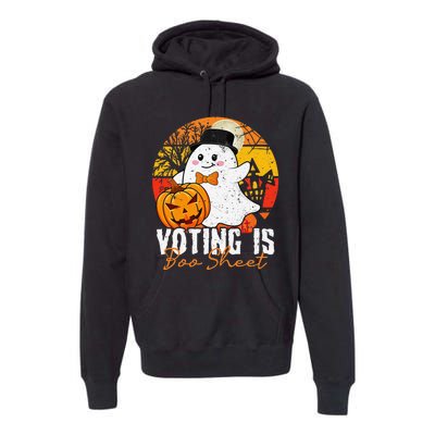 Halloween Political Ghost Usa Voting Is Boo Sheet Pumpkin Premium Hoodie