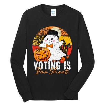 Halloween Political Ghost Usa Voting Is Boo Sheet Pumpkin Tall Long Sleeve T-Shirt