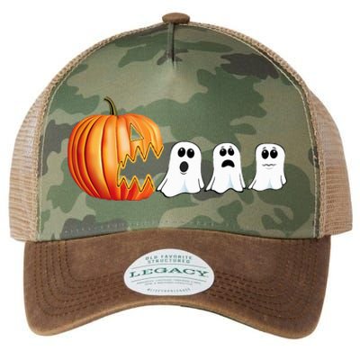 Halloween Pumpkin Ghosts Jack O Lantern Legacy Tie Dye Trucker Hat