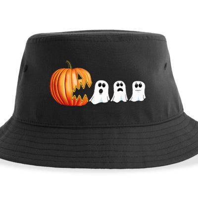 Halloween Pumpkin Ghosts Jack O Lantern Sustainable Bucket Hat