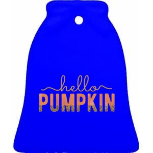 Hello Pumpkin Gift Ceramic Bell Ornament