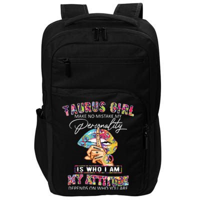 Hippie Peace Girl Taurus Girl Birthday Taurus Birthday Impact Tech Backpack