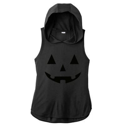 Halloween Pumpkin Ladies PosiCharge Tri-Blend Wicking Draft Hoodie Tank