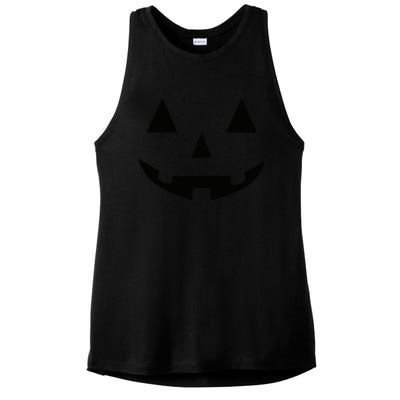 Halloween Pumpkin Ladies PosiCharge Tri-Blend Wicking Tank