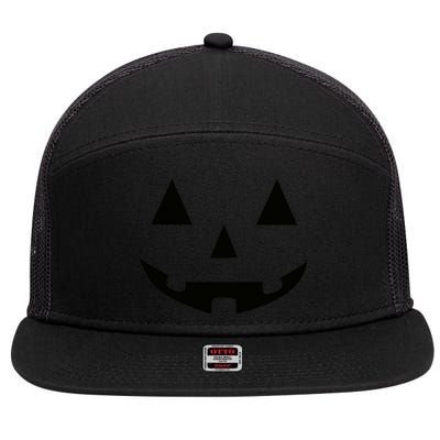 Halloween Pumpkin 7 Panel Mesh Trucker Snapback Hat