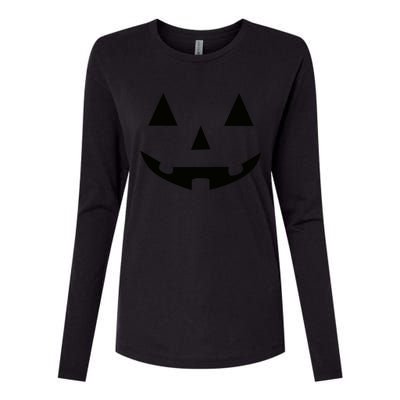 Halloween Pumpkin Womens Cotton Relaxed Long Sleeve T-Shirt