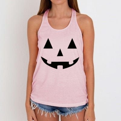 Halloween Pumpkin Women's Knotted Racerback Tank