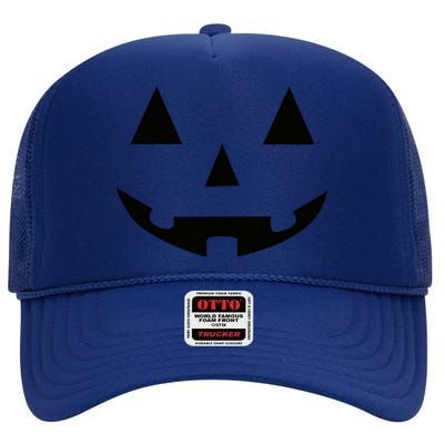 Halloween Pumpkin High Crown Mesh Back Trucker Hat