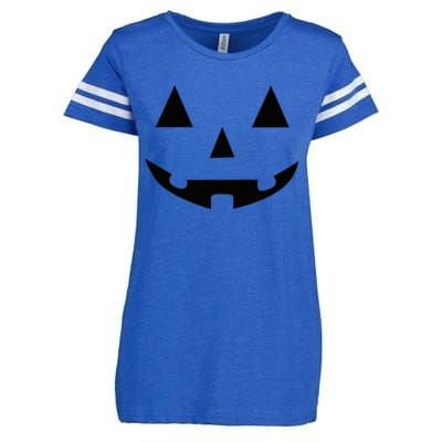 Halloween Pumpkin Enza Ladies Jersey Football T-Shirt