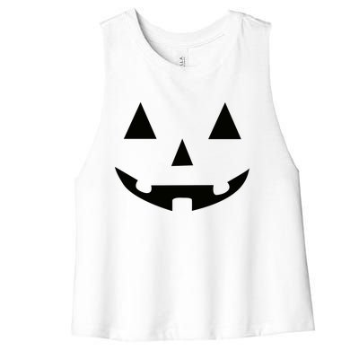 Halloween Pumpkin Women's Racerback Cropped Tank