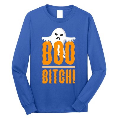 Halloween Party Humor Boo Bitch Ghost Holiday Sayings Gift Long Sleeve Shirt