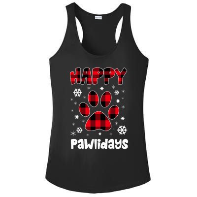 Happy Pawlidays Ladies PosiCharge Competitor Racerback Tank