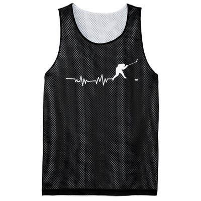 Hockey Player Heartbeat Ice Hockey Gift Mesh Reversible Basketball Jersey Tank