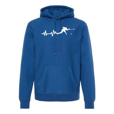 Hockey Player Heartbeat Ice Hockey Gift Premium Hoodie