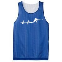 Hockey Player Heartbeat Ice Hockey Gift Mesh Reversible Basketball Jersey Tank