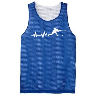 Hockey Player Heartbeat Ice Hockey Gift Mesh Reversible Basketball Jersey Tank