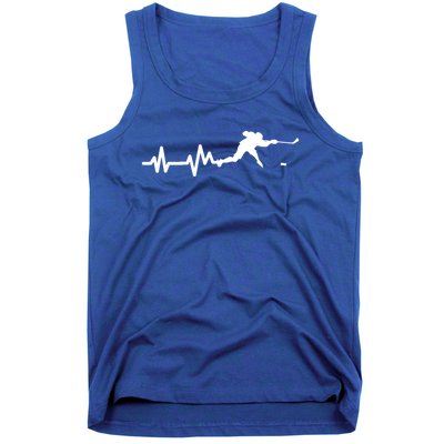 Hockey Player Heartbeat Ice Hockey Gift Tank Top