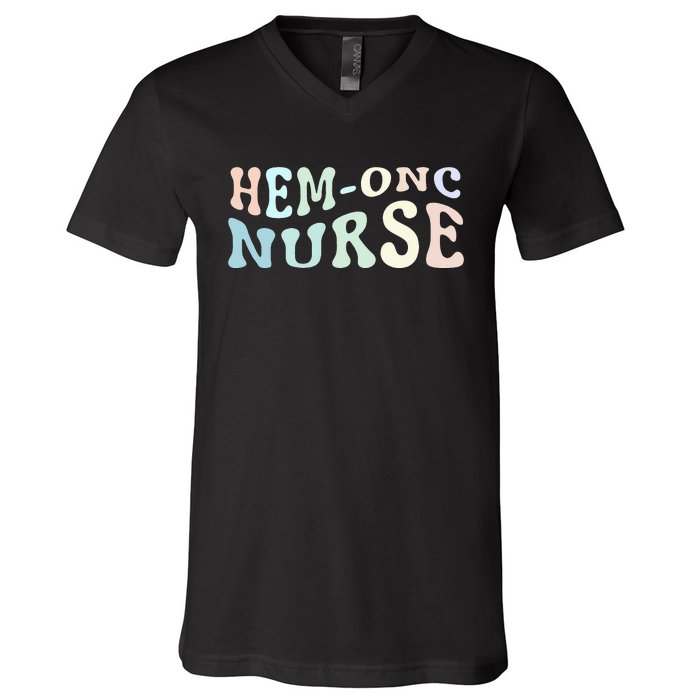 HematologyOncology Pediatric HemOnc RN Nurse V-Neck T-Shirt