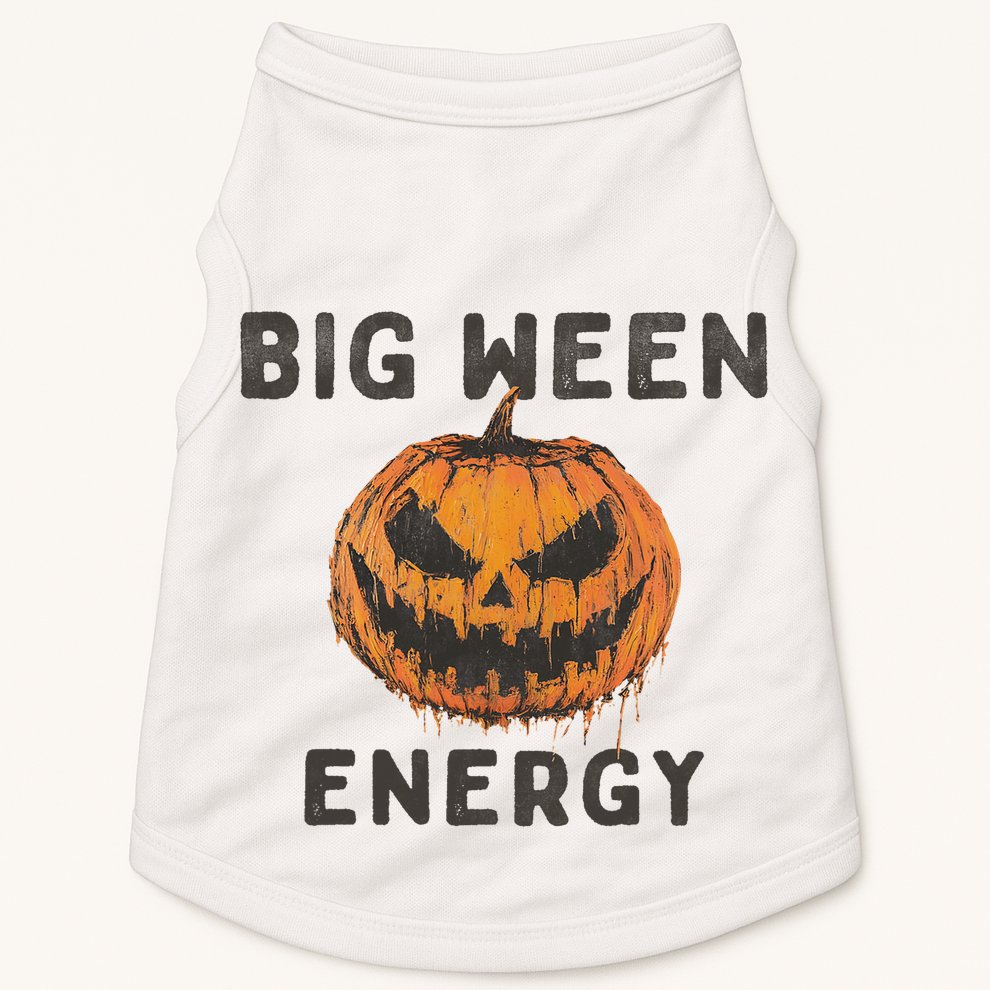 Halloween Pumpkin Head Big Ween Energy Spooky Doggie Tank