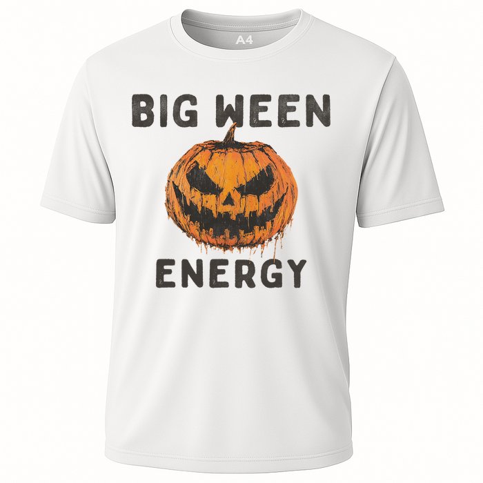 Halloween Pumpkin Head Big Ween Energy Spooky Cooling Performance Crew T-Shirt