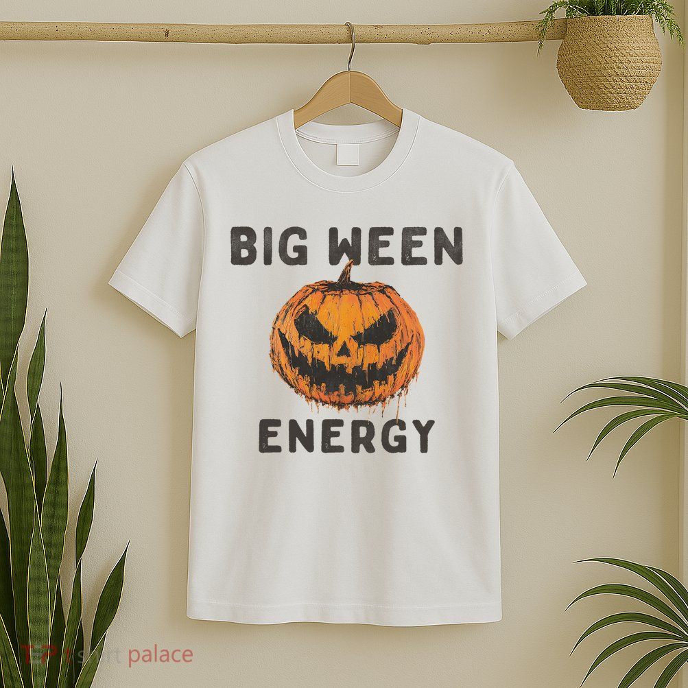 Halloween Pumpkin Head Big Ween Energy Spooky T-Shirt