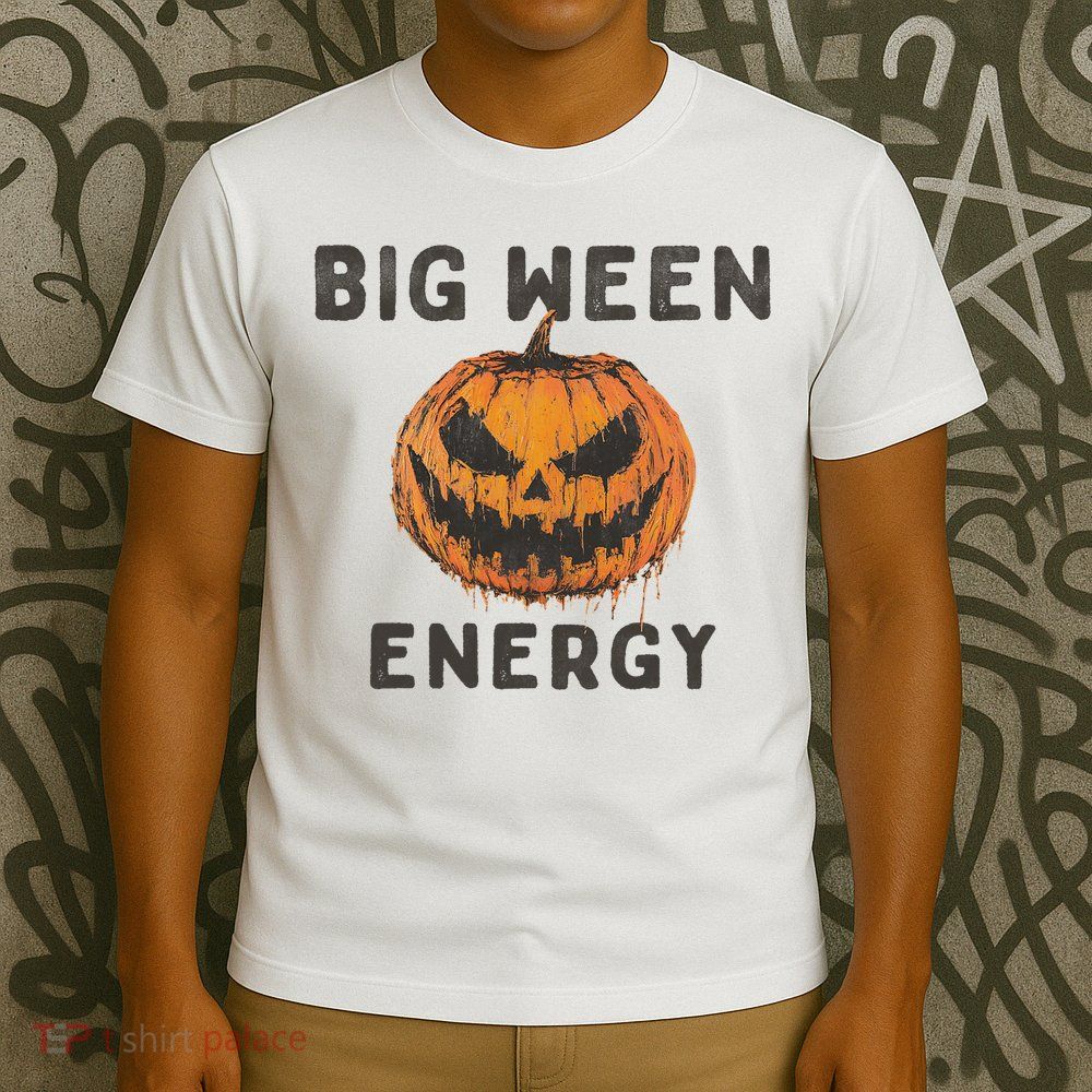 Halloween Pumpkin Head Big Ween Energy Spooky T-Shirt