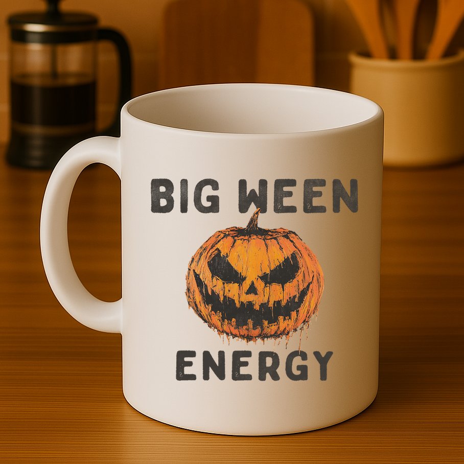 Halloween Pumpkin Head Big Ween Energy Spooky Mug
