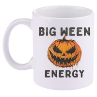Halloween Pumpkin Head Big Ween Energy Spooky 11oz C Handle Ceramic Mug