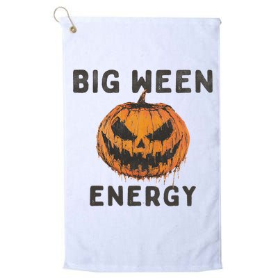 Halloween Pumpkin Head Big Ween Energy Spooky Golf Towel