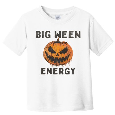 Halloween Pumpkin Head Big Ween Energy Spooky Toddler T-Shirt