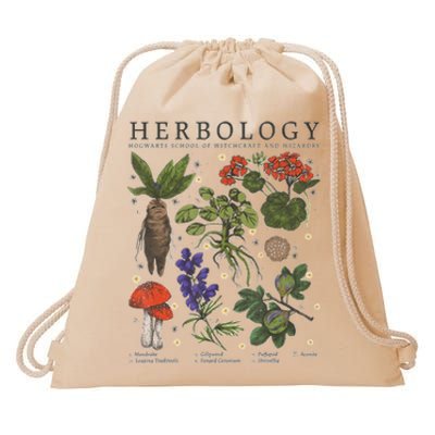 Herbology Plants Drawstring Bag