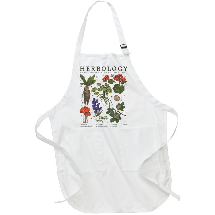 Herbology Plants Full-Length Apron With Pockets