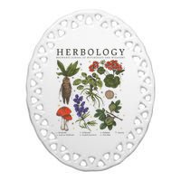 Herbology Plants Ceramic Oval Ornament