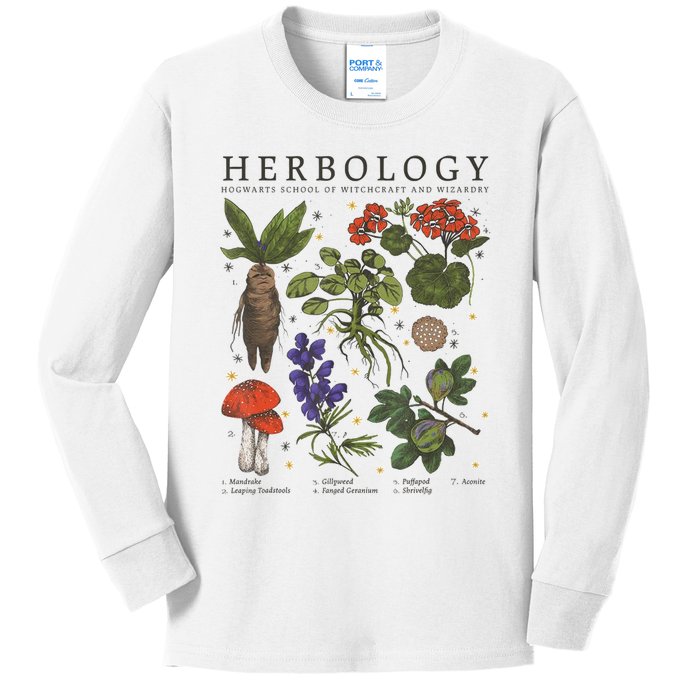 Herbology Plants Kids Long Sleeve Shirt